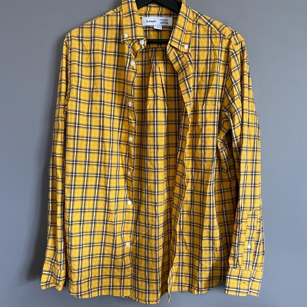 Old Navy Yellow Plaid Flannel